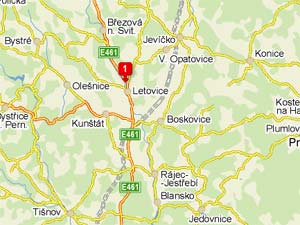 Mapa - Letovice