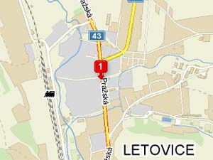 Mapa - Letovice, Pražská 1042